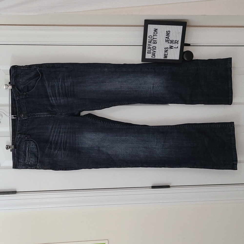 BUFFALO DAVID BITTON Mens Boot cut dark wash Jeans 36X32